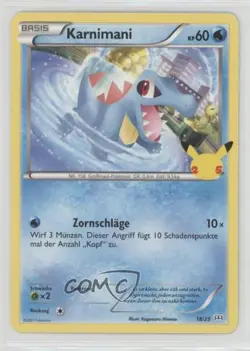 Totodile German Confetti Holo Pokemon Sword & Shield McDonald's Collection #18 - Image 1