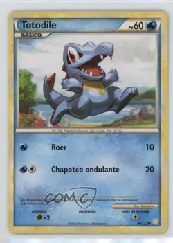 Totodile Spanish Pokemon HeartGold & SoulSilver #86 2010 - Image 1