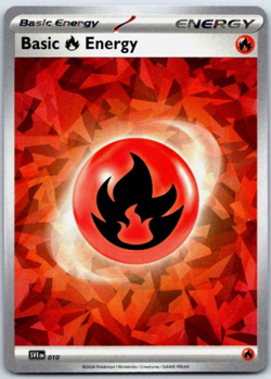 Pokemon Basic Fire Energy 010 Cracked Ice Holo Scarlet & Violet Energies - Image 1