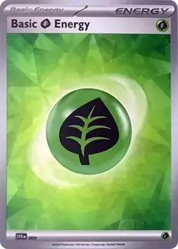 Pokemon Basic Grass Energy 009 Cracked Ice Holo Scarlet & Violet Energies - Image 1