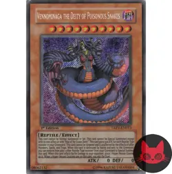 Yugioh Vennominaga the Deity of Poisonous Snakes TAEV-EN013 Secret Rare 1st LP - Image 1