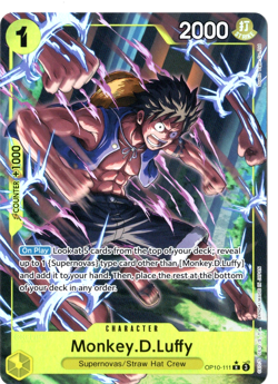 One Piece Monkey.D.Luffy OP10-111 Rare R* Parallel Royal Blood - Image 1