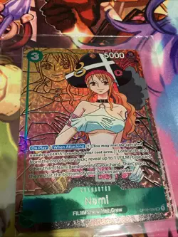 One Piece Nami OP02-036 SR Parallel Art Foil Near Mint, Paramount War Era - Image 1