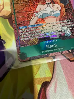 One Piece Nami OP02-036 SR Parallel Art Foil Near Mint, Paramount War Era - Image 3