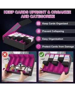 3950+ Trading Card Storage Box, 5 Rows Commander Card Deck Box with Top Display - Image 5