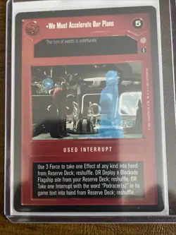 We Must Accelerate Our Plans Card Coruscant Star Wars CCG X2 - Image 2