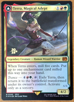 MTG Final Fantasy Prerelease Promo Foil Terra, Magical Adept (NM) - Image 1
