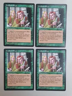 Fyndhorn Elves x4 PLAYSET, MTG Ice Age (1995), Common Green Creature NM - Image 1