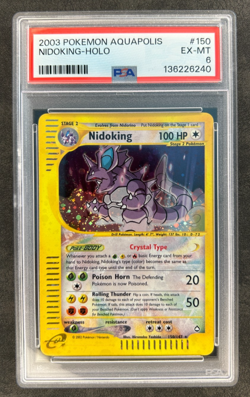 2003 Pokemon Crystal Nidoking Holo Foil Aquapolis 150/147 PSA 6 Fresh Grade - Image 1