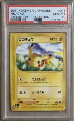 2001 Pokemon Japanese Pikachu Expedition - 1st Edition #016 PSA 10 Gem Mint - Image 1