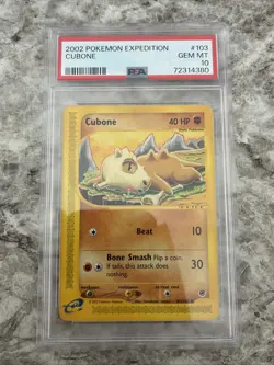 2002 POKEMON CUBONE 103/165 EXPEDITION PSA 10 - Image 1