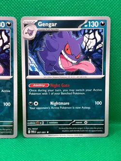 Pokemon Tcg Gengar 057/091 Sv: Paldean Fates Reverse & Non Holo - Image 3