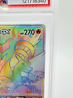 2019 Pokemon S&M Unbroken Bonds Reshiram & Charizard GX #217 | TAG TEAM | PSA 9 - Image 3