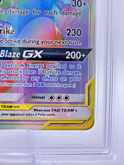 2019 Pokemon S&M Unbroken Bonds Reshiram & Charizard GX #217 | TAG TEAM | PSA 9 - Image 5