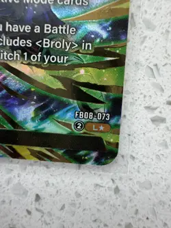 Broly FB08-073 Leader Alternate Art Saiyan's Pride Dragon Ball English Card - Image 3
