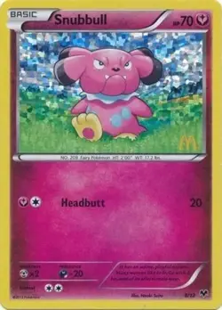 Snubbull 8/12 Holo McDonald's Promo 2013 Pokemon Card MP - Image 1