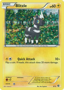 Blitzle 6/12 Holo McDonald's Promo 2011 Pokemon Card LP - Image 1