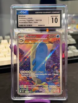 Pokemon Card Wailord 162/159 Illustration Rare Journey Together JTG En CGC 10 - Image 1