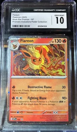 Flareon - 167 (Cosmos Holo) 167 Scarlet &Violet Promo Cards Holo CGC Gem Mint 10 - Image 1