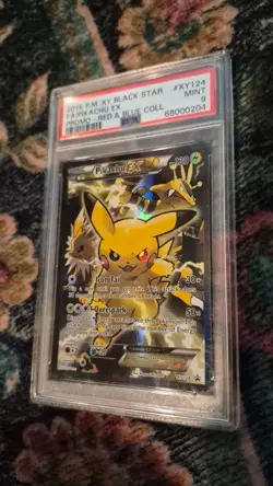 Pikachu EX 2016 Full Art Black Star Promo Card #XY124 PSA 9 - Image 1