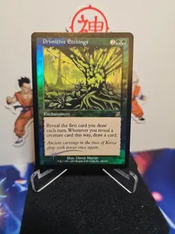 Magic the Gathering Scourge 2003 Primitive Etchings Foil Rare Near Mint - Image 1