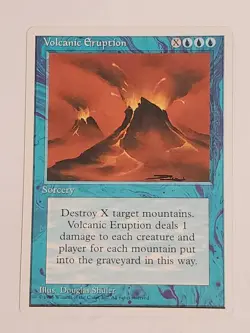 MTG Volcanic Eruption (4th Edition/Blue/R) - BGM - Image 1