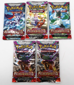 Pokemon TCG Scarlet & Violet Paldea Evolved Booster Pack Lot of 5 New Sealed - Image 1
