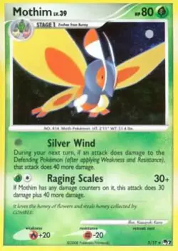1x Mothim - 5/17 - Holo Rare Moderately Played Pokemon POP Series - Image 1