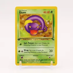 Ekans - 46/62 Fossil 1st Edition Pokemon - NM - Image 1