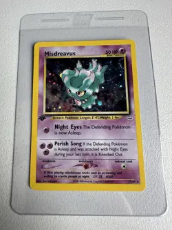 Misdreavus Holo Rare 1st Edition Neo Revelation 11/64 WOTC Vintage Pokemon Mint - Image 1