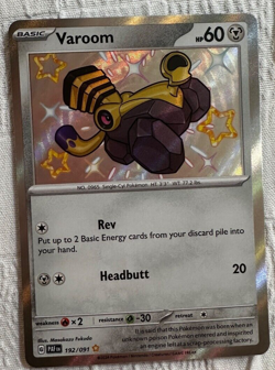 Pokemon TCG Scarlet & Violet Paldean Fates Varoom 192/091 Shiny Rare - Image 1