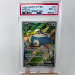 2023 Pokemon SVP Snorlax #051 Black Star Promo 151 ETB PSA 10 GEM MINT - Image 1