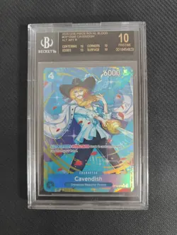 2025 One Piece OP10 EN Cavendish PSA 10 BLACK LABEL Alt Art Full Art #045 1 of 1 - Image 1