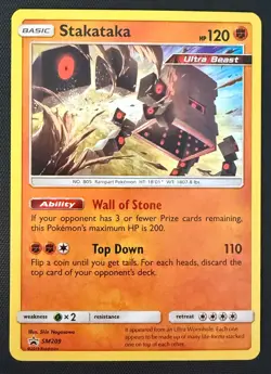 Stakataka SM209 - Holo Rare - Sun & Moon Promo - Pokemon Card - LP/NM - Image 1