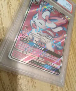Pokemon Sylveon GX Full Art Ultra Rare Card 140/145 PSA 8 NM-MT Guardians Rising - Image 3