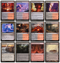 MTG - 12 x Different Black & Red Rakdos Lands for COMMANDER deck building - LP+ - Image 1
