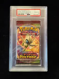 2020 Pokemon Intl Swsh Vivid Voltage Foil Pack Celebi GEM MT 10 Graded PSA - Image 1