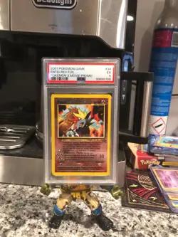 ENTEI #34-REVERSE HOLO 2001 POKEMON TCG, POKEMON MOVIE 3 PROMO, PSA 5 - Image 1