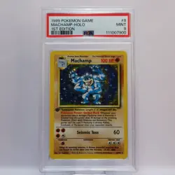 Pokemon TCG - Machamp 8/102 Base Set Holo Rare - PSA 9 MINT - Image 2