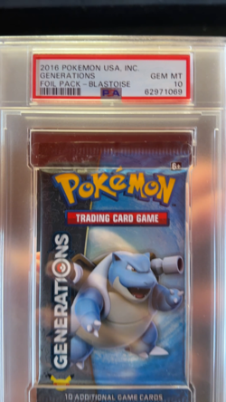 2016 Pokemon USA Inc Generations Foil Pack Blastoise GEM MT 10 Graded PSA - Image 2
