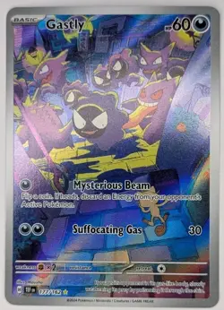 Gastly 177/162 Pokemon TCG Scarlet & Violet Temporal Forces Illustration Rare NM - Image 1