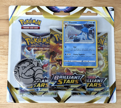 Pokemon Brilliant Stars 3-Pack Blister Glaceon promo | BRAND NEW & SEALED - Image 1
