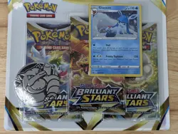 Pokemon Brilliant Stars 3-Pack Blister Glaceon promo | BRAND NEW & SEALED - Image 2