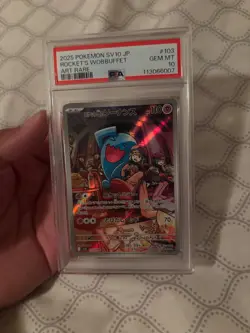 PSA 10 Rocket's Wobbuffet 103 Pokemon SV10 Glory Of Team Rocket Japanese 2025 Ar - Image 2