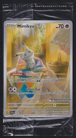 Pokemon Mimikyu SVP 075 IR Pokemon Center Stamped Sealed Paldean Fates - Image 1
