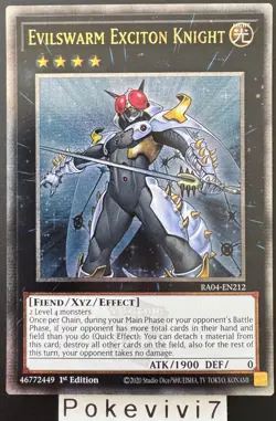 Carte YU-GI-OH! EVILSWARM EXCITON KNIGHT RA04-EN212 QCSR NEUF - Image 1
