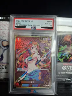 PSA 10 Nami ST01-007 Parallel Gold THE BEST Storage Box Set ONE PIECE Japanese - Image 1