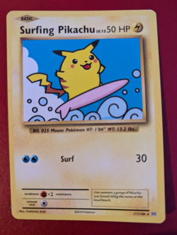 Surfing Pikachu 111/108 Evolutions Secret - Rare Pokemon Card Great Condition - Image 1