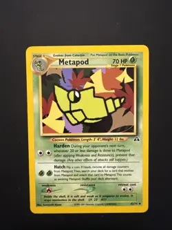 Pokemon TCG Metapod Neo Discovery 42/75 Regular Unlimited Card - Image 1
