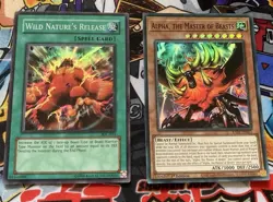 Yugioh 2 Card Bundle Alphabet, The Master Of Beasts And Wild Nature’s Release - Image 1